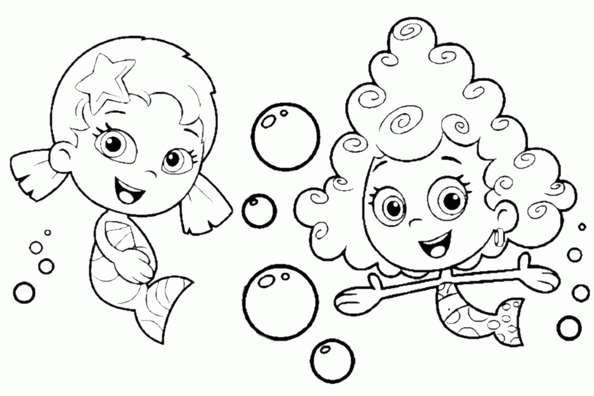 Plansa de colorat cu Bubble Guppies 96 101
